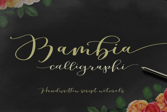 Bambia Calligraphi: A Beautiful Handwritten Font for Creative Design