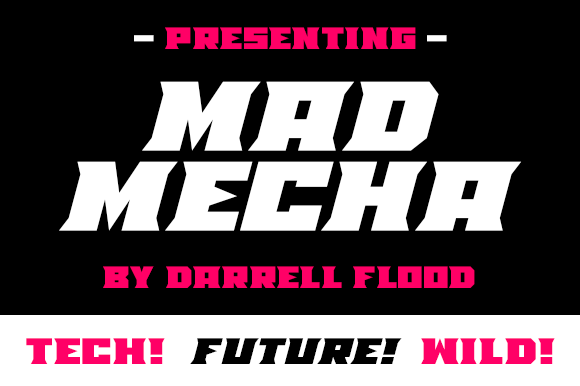 Mad Mecha: A Bold Display Font for Impactful Design